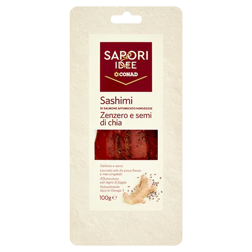 Sashimi di Salmone Affumicato Norvegese zenzero e semi di chia Sapori & Idee Conad