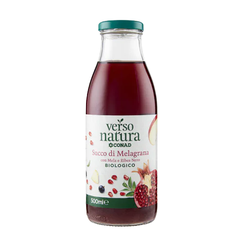 Succo di Melagrana con Mela e Ribes Nero Biologico 500 ml Verso Natura Conad