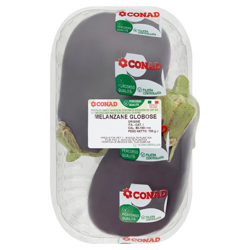 CONAD Percorso Qualità Melanzane Globose Italia Cal. 80/100mm 700 g-image