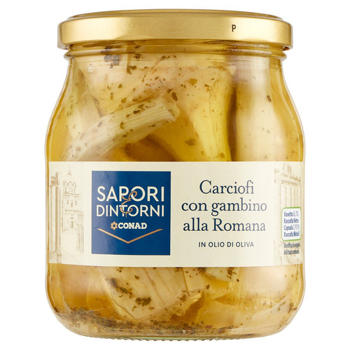 SAPORI & DINTORNI CONAD Carciofi con gambino alla Romana in Olio di Oliva 520 g-image