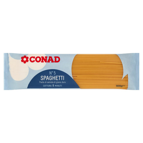 CONAD Pasta di Semola di Grano Duro N°5 Spaghetti 500 g-image