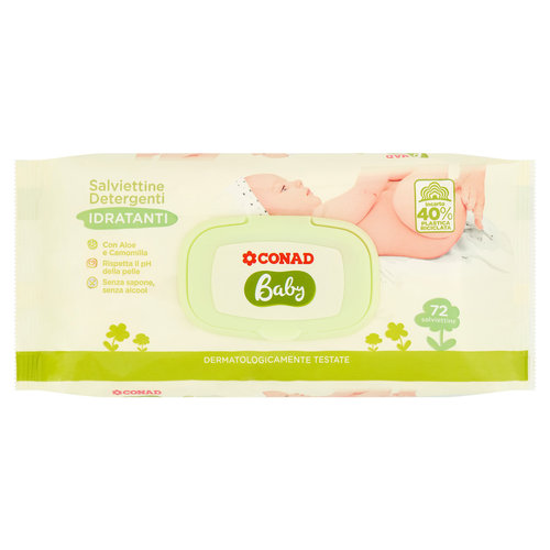 CONAD Baby Salviettine Detergenti Idratanti 72 pz-image