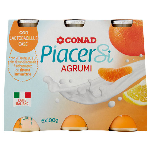 PIACERSI CONAD Agrumi con Lactobacillus Casei 6 x 100 g-image