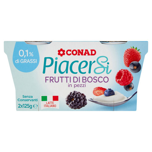 PIACERSI CONAD 0,1% di Grassi Frutti di Bosco in pezzi 2 x 125 g-image