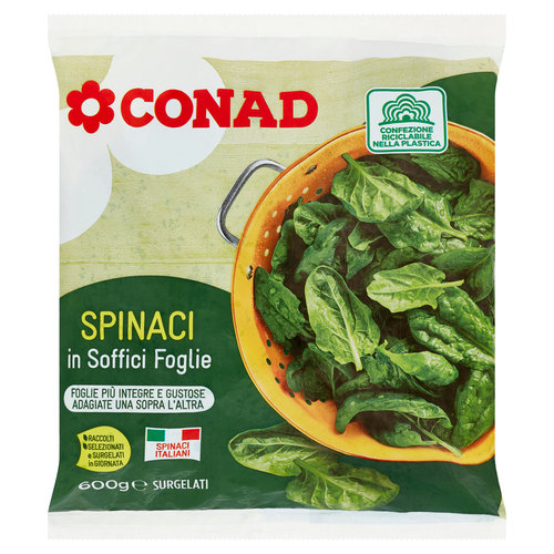 CONAD Spinaci in Soffici Foglie Surgelati 600 g-image