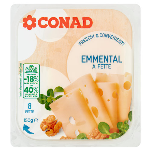 CONAD Freschi & Convenienti Emmental a Fette 8 Fette 150 g-image