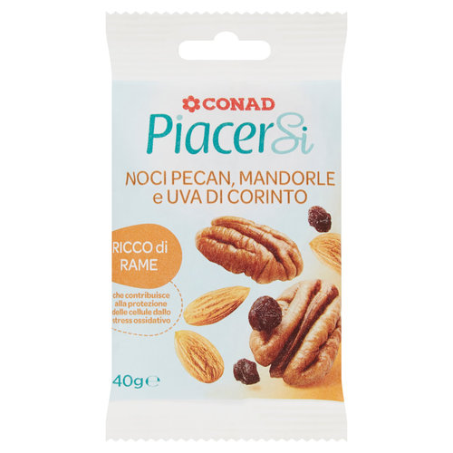 PIACERSI CONAD Noci Pecan, Mandorle e Uva di Corinto 40 g-image