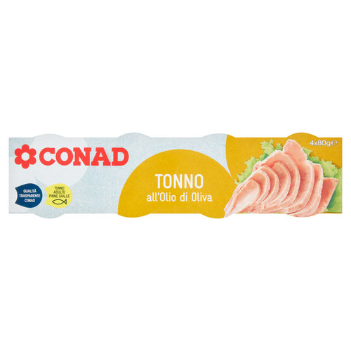 CONAD Tonno all'Olio di Oliva 4 x 80 g-image