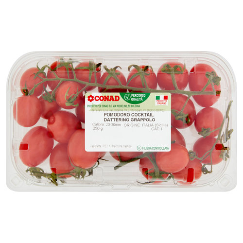 CONAD Percorso Qualità Pomodoro Cocktail Datterino Grappolo Italia Cal. 20-30 mm 250 g-image