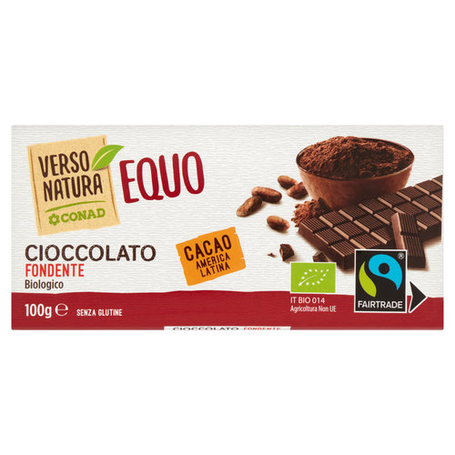 CONAD VERSO NATURA Cioccolato Fondente 70% Cacao Biologico 100 g-image
