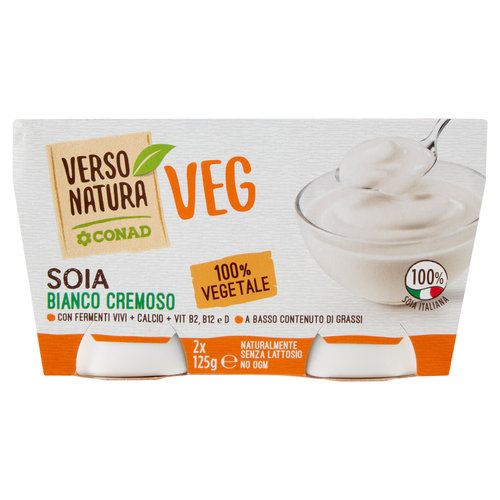 CONAD VERSO NATURA Veg Soia Bianco Cremoso 2 x 125 g-image