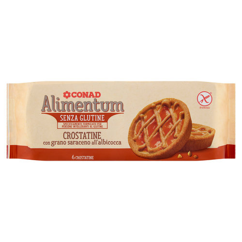 CONAD Alimentum Senza Glutine Crostatine con grano saraceno all'albicocca 6 x 33,3 g-image