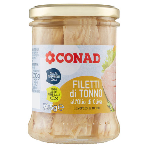CONAD Filetti di Tonno all'Olio di Oliva 305 g-image