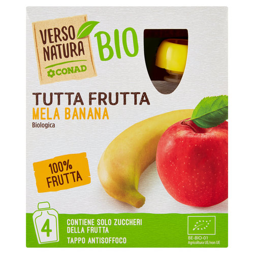 CONAD VERSO NATURA Bio Tutta Frutta Mela Banana Biologica 4 x 90 g-image