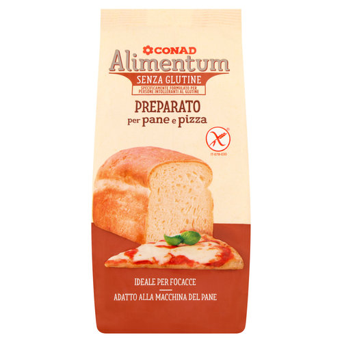 CONAD Alimentum Senza Glutine Preparato per pane e pizza 500 g-image