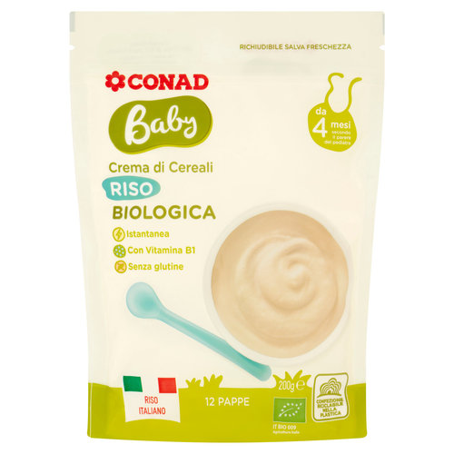CONAD Baby Crema di Cereali Riso Biologica 200 g-image