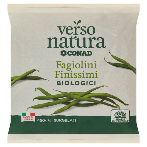 CONAD VERSO NATURA Fagiolini Finissimi Biologici Surgelati 450 g-image