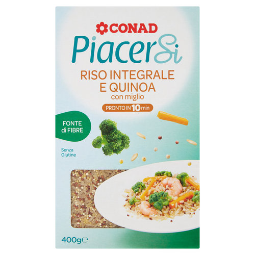 CONAD Piacersi Riso Integrale e Quinoa con miglio 400 g-image