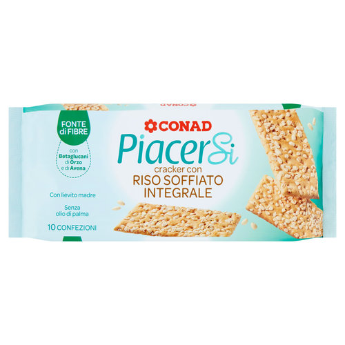 PIACERSI CONAD Cracker con Riso Soffiato Integrale 8 x 37,5 g-image