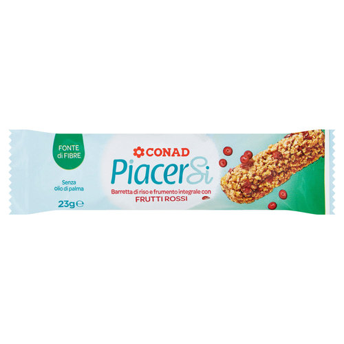 PIACERSI CONAD Barretta di riso e frumento integrale con Frutti Rossi 23 g-image