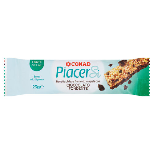PIACERSI CONAD Barretta di riso e frumento integrale con Cioccolato Fondente 23 g-image