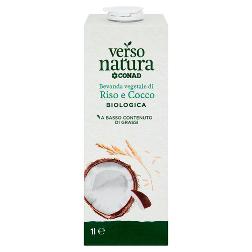 CONAD VERSO NATURA Bevanda Vegetale di Riso e Cocco Biologica 1 l-image