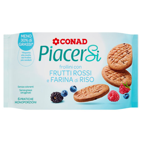 CONAD Piacersi frollini con Frutti Rossi e Farina di Riso 6 x 50 g-image