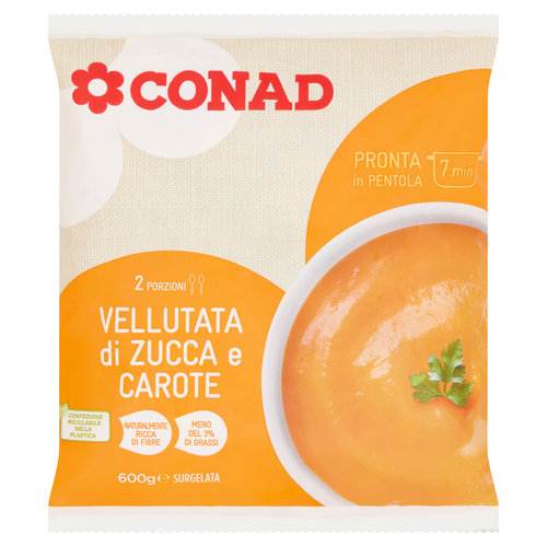 CONAD Vellutata di Zucca e Carote Surgelata 600 g-image