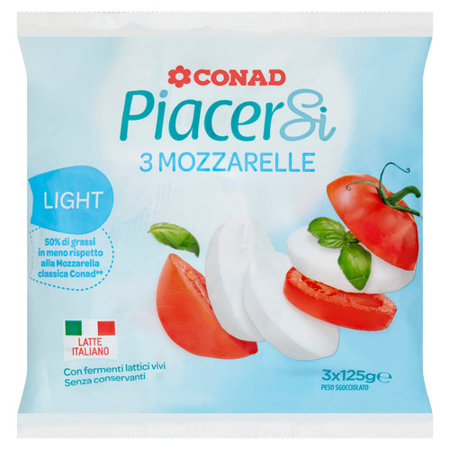 PIACERSI CONAD 3 Mozzarelle -50% di Grassi 3 x 125 g-image