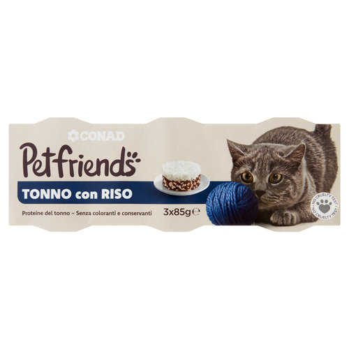 CONAD Petfriends Tonno con Riso 3 x 85 g-image