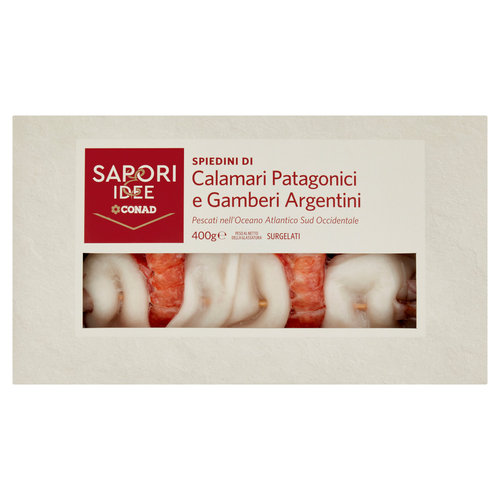 SAPORI & IDEE CONAD Spiedini di Calamari Patagonici e Gamberi Argentini Surgelati 400 g-image