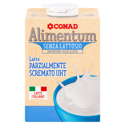 CONAD Alimentum Senza Lattosio Latte Parzialmente Scremato UHT 500 ml-image