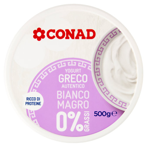 CONAD Yogurt Greco Autentico Bianco Magro 0% Grassi 500 g-image
