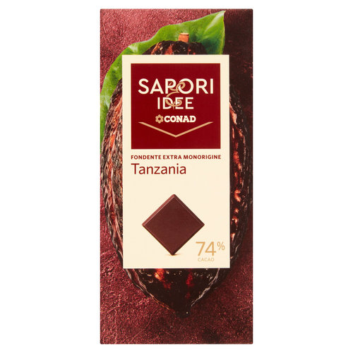 SAPORI & IDEE CONAD Fondente Extra Monorigine Tanzania 74% Cacao 75 g-image