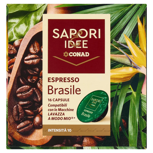 SAPORI & IDEE CONAD Espresso Brasile 16 Capsule Compatibili con le Macchine Lavazza a Modo Mio* 120g-image