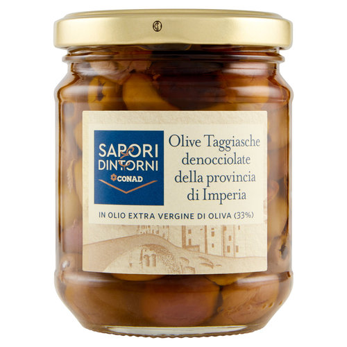 SAPORI & DINTORNI CONAD Olive Taggiasche denocciolate della provincia di Imperia in Olio EVO 180 g-image