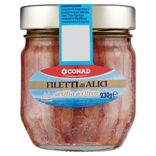 CONAD Filetti di Alici all'Olio di Oliva 230 g-image